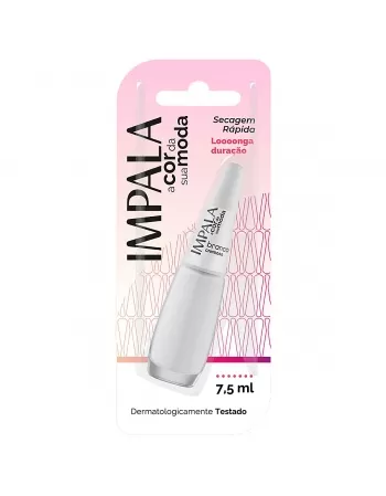 ESMALTE PARA UNHAS IMPALA BLISTER BRANCO CREMOSO 7,5ML