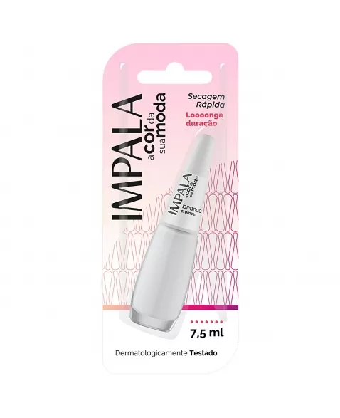 ESMALTE PARA UNHAS IMPALA BLISTER BRANCO CREMOSO 7,5ML