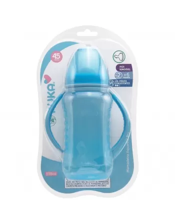 MAMADEIRA KUKA AQUARELA BIG ORTO ALÇA REMOVÍVEL AZUL 330ML Nº2