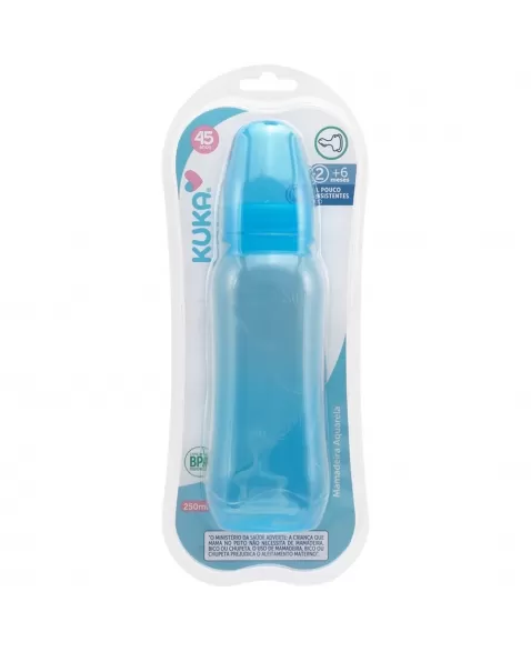 MAMADEIRA AQUARELA KUKA BICO ORTODÔNTICO Nº2 MAIORES 6 MESES AZUL 250ML (1466)