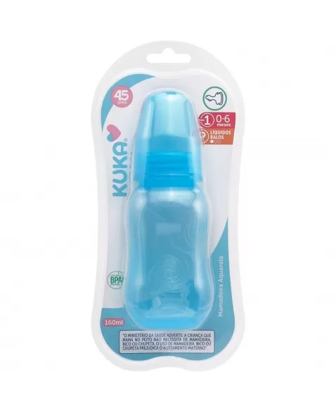 MAMADEIRA AQUARELA KUKA BICO ORTODÔNTICO Nº1 0-6 MESES AZUL 160ML (1471)