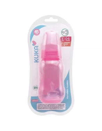 MAMADEIRA AQUARELA KUKA BICO ORTODÔNTICO Nº1 0-6 MESES ROSA 160ML (1472)