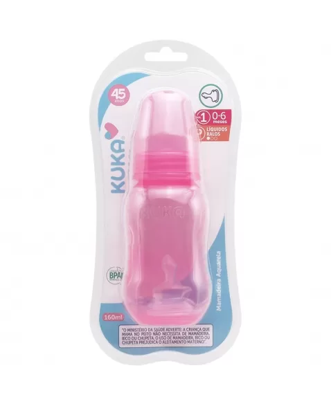 MAMADEIRA AQUARELA KUKA BICO ORTODÔNTICO Nº1 0-6 MESES ROSA 160ML (1472)