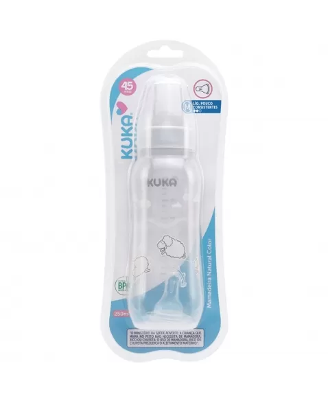 MAMADEIRA NATURAL KUKA BICO UNIVERSAL BRANCA 250ML (1501)