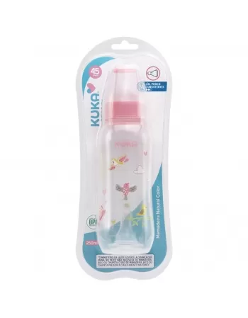 MAMADEIRA NATURAL COLOR KUKA BICO UNIVERSAL ROSA 250ML (1542)