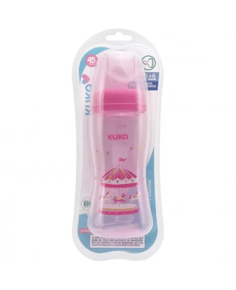 MAMADEIRA ESSENTIAL KUKA BICO ORTODÔNTICO Nº2 MAIOR 6 MESES ROSA 330ML (1777)