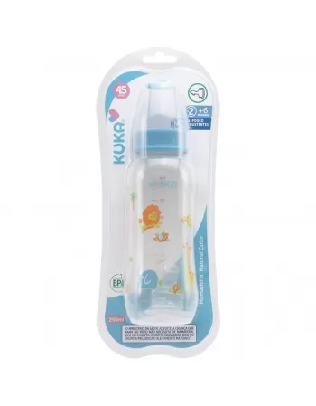 MAMADEIRA NATURAL PLUS KUKA BICO ORTODÔNTICO Nº2 MAIORES 6 MESES AZUL 250ML (1556)
