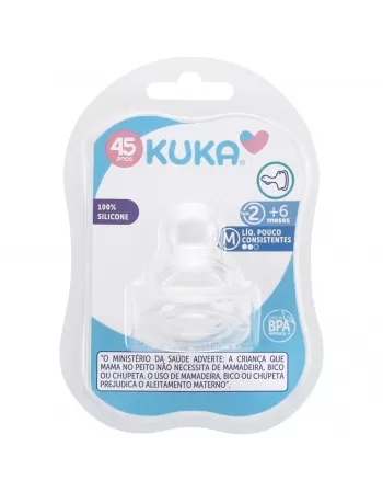 BICO PARA MAMADEIRA KUKA BIG ORTODÔNTICO LIQ POUCO CONSISTENTE Nº2 MAIORES 6 MESES 100% SILICONE C/1 UNIDADE (5018)