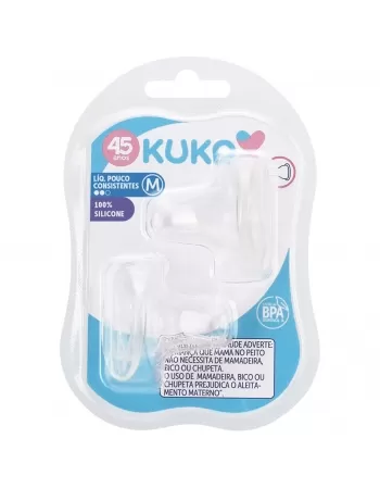 BICO PARA MAMADEIRA KUKA UNIVERSAL 100% SILICONE C/2 UNIDADES (5025)