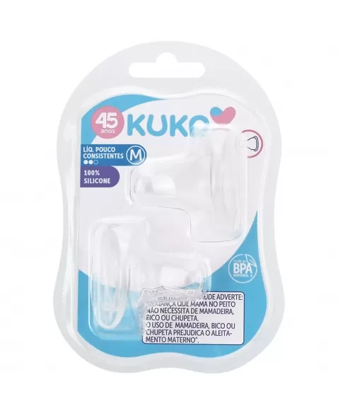 BICO PARA MAMADEIRA KUKA UNIVERSAL 100% SILICONE C/2 UNIDADES (5025)