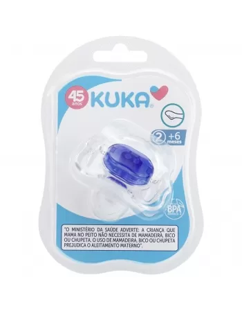 CHUPETA KUKA CRISTAL COLOR ORTODÔNTICO Nº2 MAIORES DE 6 MESES AZUL C/1 UNIDADE (2009)