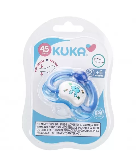 CHUPETA KUKA LOVELY ORTODÔNTICO Nº2 MAIORES 6 MESES AZUL C/1 UNIDADE (2051)