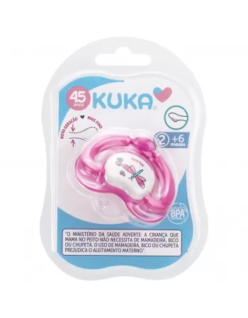 CHUPETA KUKA LOVELY ORTODÔNTICO Nº2 MAIORES 6 MESES ROSA C/1 UNIDADE (2052)
