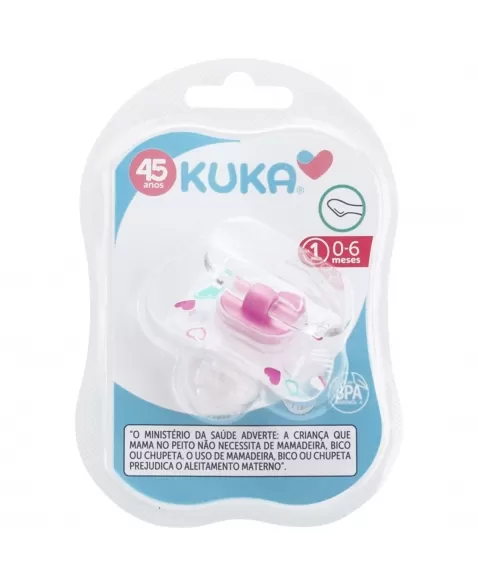 CHUPETA KUKA PREMIUM ORTODÔNTICO Nº1 0-6 MESES ROSA C/1 UNIDADE (2742)