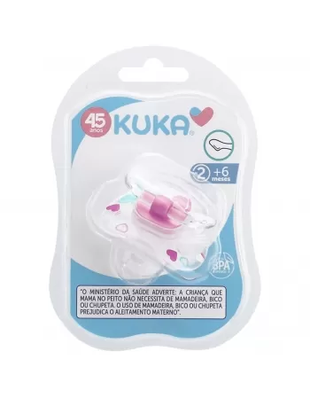 CHUPETA KUKA PREMIUM ORTODÔNTICO Nº2 MAIORES 6 MESES ROSA C/1 UNIDADE (2782)