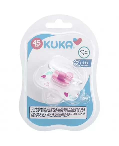 CHUPETA KUKA PREMIUM ORTODÔNTICO Nº2 MAIORES 6 MESES ROSA C/1 UNIDADE (2782)