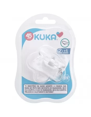 CHUPETA KUKA PREMIUM ORTODÔNTICO Nº2 MAIORES 6 MESES BRANCA C/1 UNIDADE (2786)