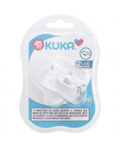 CHUPETA KUKA PREMIUM ORTODÔNTICO Nº2 MAIORES 6 MESES BRANCA C/1 UNIDADE (2786)