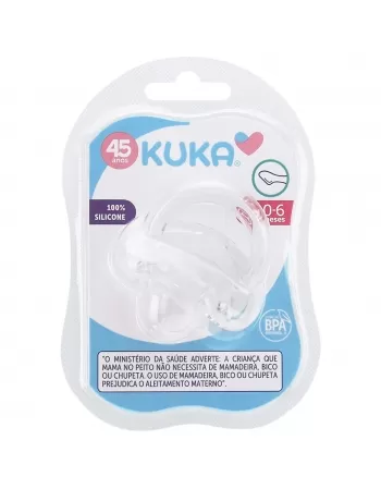 CHUPETA KUKA SILICONE SOFT ORTODÔNTICO Nº1 0-6 MESES INCOLOR C/1 UNIDADE (2700)