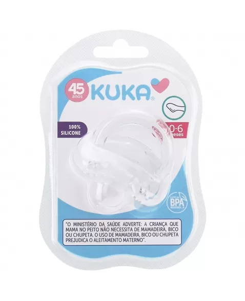 CHUPETA KUKA SILICONE SOFT ORTODÔNTICO Nº1 0-6 MESES INCOLOR C/1 UNIDADE (2700)