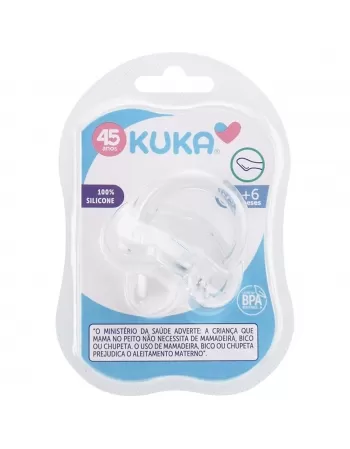 CHUPETA KUKA SILICONE SOFT ORTODÔNTICO Nº2 MAIORES 6 MESES INCOLOR C/1 UNIDADE (2705)