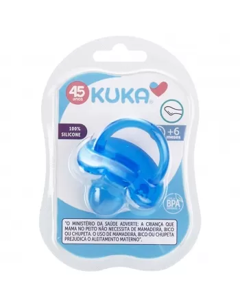 CHUPETA KUKA SILICONE SOFT ORTODÔNTICO Nº2 MAIORES 6 MESES AZUL C/1 UNIDADE (2706)