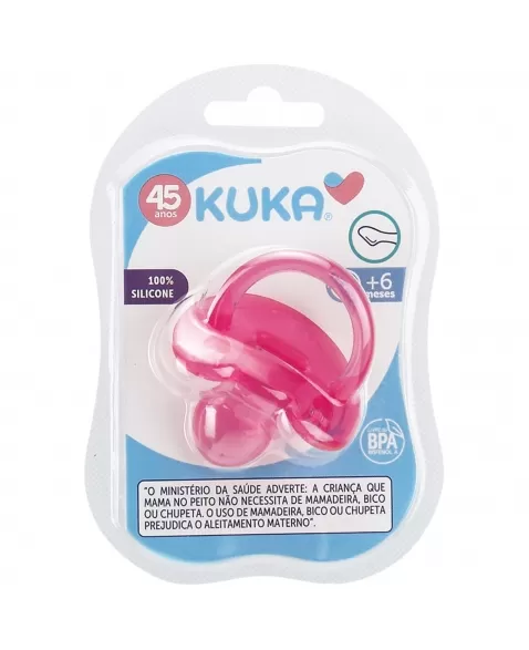 CHUPETA KUKA SILICONE SOFT ORTODÔNTICO Nº2 MAIORES 6 MESES ROSA C/1 UNIDADE (2707)