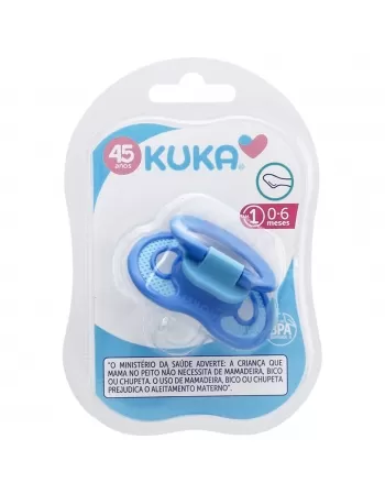 CHUPETA KUKA SUPER VENTILADA ORTODÔNTICO Nº1 0-6 MESES AZUL C/1 UNIDADE (2536)