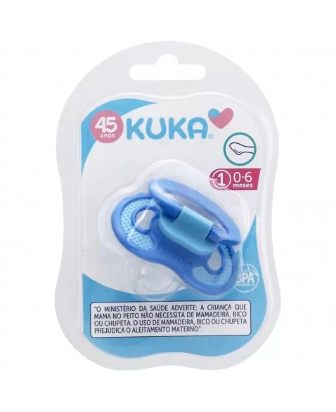CHUPETA KUKA SUPER VENTILADA ORTODÔNTICO Nº1 0-6 MESES AZUL C/1 UNIDADE (2536)