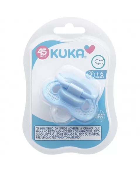 CHUPETA KUKA SUPER VENTILADA ORTODÔNTICO Nº2 MAIORES 6 MESES AZUL C/1 UNIDADE (2576)