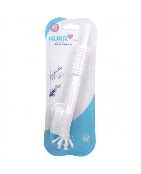 ESCOVA KUKA P/MAMADEIRA DUPLA AÇÃO BRANCO