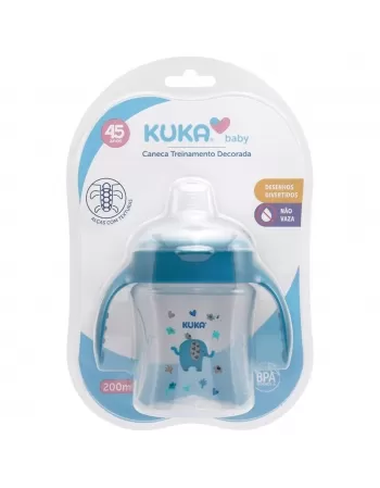 CANECA TREINAMENTO DECORADA FUN KUKA AZUL 200ML (6181)
