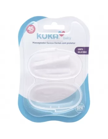 MASSAGEADOR ESCOVA DENTAL COM PROTETOR KUKA 100% SILICONE C/1 UNIDADE (5080)