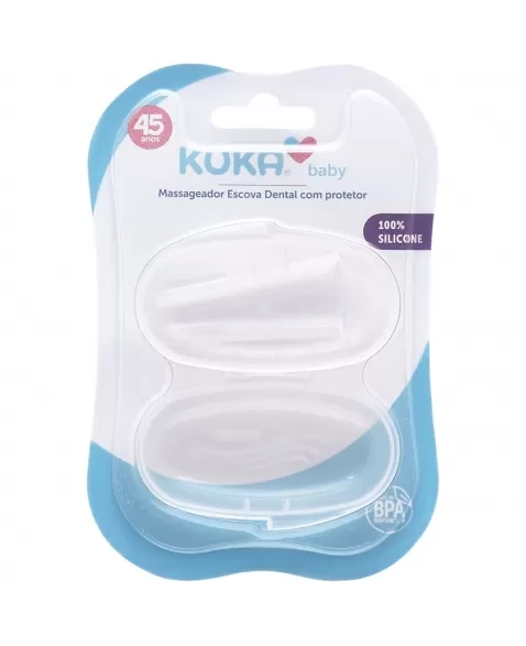 MASSAGEADOR ESCOVA DENTAL COM PROTETOR KUKA 100% SILICONE C/1 UNIDADE (5080)
