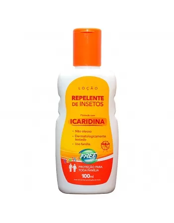 REPELENTE DE INSETOS COM ICARIDINA FREE INSET LOÇÃO 100ML