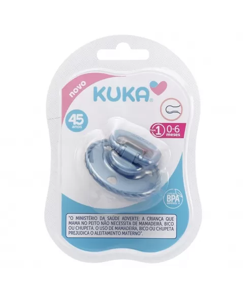 CHUPETA KUKA CLASSIC AZUL Nº1 MAIORES 6 MESES BICO REDONDO