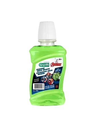 ANTISSÉPTICO BUCAL INFANTIL G.U.M TROLLS BUBBLE GUM 250ML