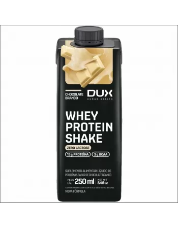 WHEY PROTEIN SHAKE DUX SABOR CHOCOLATE BRANCO 250ML