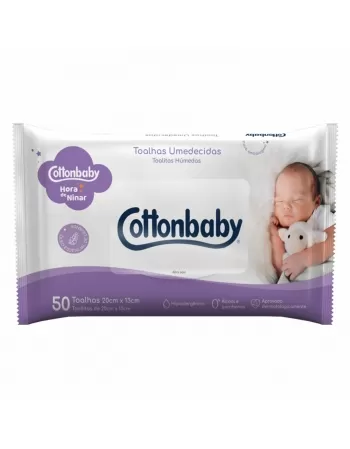 TOALHAS UMEDECIDAS COTTONBABY PREMIUM HORA DE NINAR C/50 UNIDADES