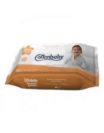 TOALHAS UMEDECIDAS COTTONBABY HIDRATAÇÃO INTENSA C/100 UNIDADES