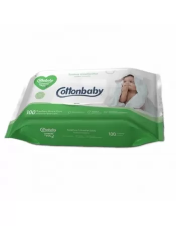 TOALHA UMEDECIDAS COTTONBABY CUIDADO DA PELE C/100 UNIDADES