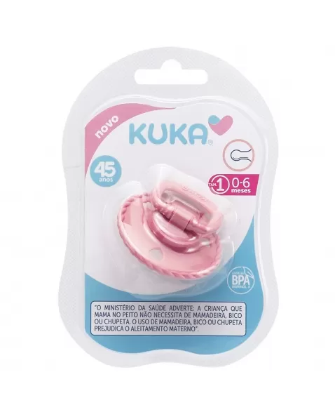 CHUPETA KUKA CLASSIC ROSA Nº1 MAIORES 6 MESES BICO REDONDO