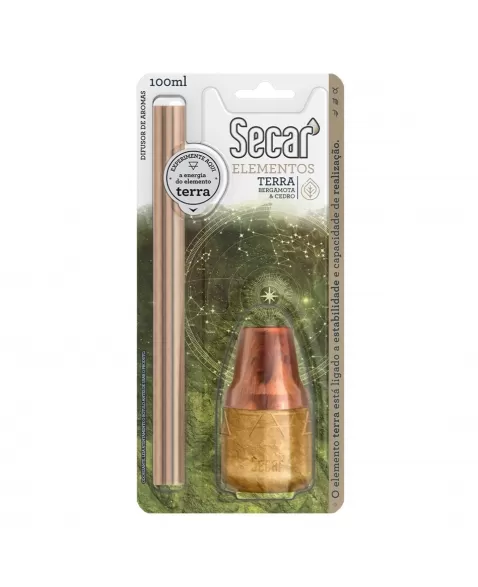 DIFUSOR DE AROMAS SECAR ELEMENTOS TERRA BERGAMOTA & CEDRO 100ML