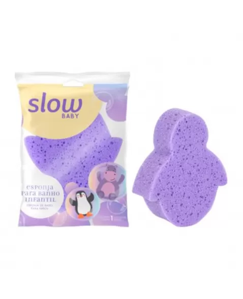 ESPONJA PARA BANHO INFANTIL SLOW BABY C/1 UNIDADE (LS7526)