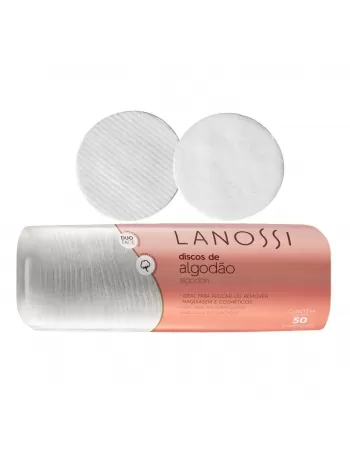 DISCOS DE ALGODÃO LANOSSI C/ 50 UNIDADES (LS7003)