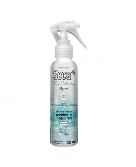 ODORIZADOR DE AMBIENTE HOME SPRAY SECAR FINE COLLECTION PASSION 02 LIMÃO ESPANHOL, GERÂNIO E PATCHOULY 120ML