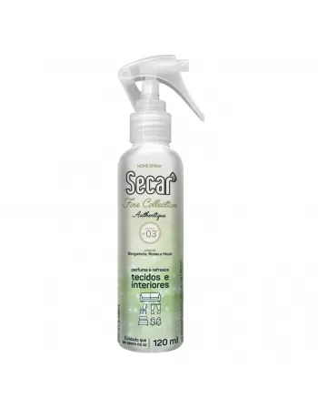 ODORIZADOR DE AMBIENTE HOME SPRAY SECAR FINE COLLECTION AUTHENTIQUE 03 BERGAMOTA, ROSAS E MUSK 120ML