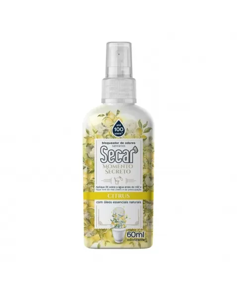 BLOQUEADOR DE ODORES SANITÁRIOS SECAR MOMENTO SECRETO CITRUS 60ML