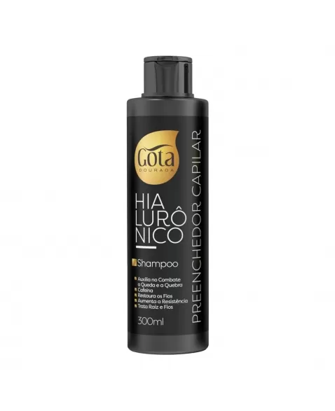 SHAMPOO GOTA DOURADA HIALURÔNICO PREENCHEDOR CAPILAR 300ML