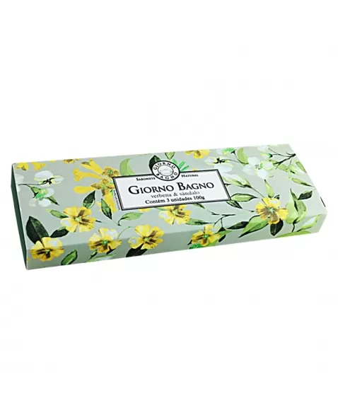 SABONETE NATURAL GIORNO BAGNO KIT VERBENA & SÂNDALO COM 3 UNIDADES 100G (CADA)